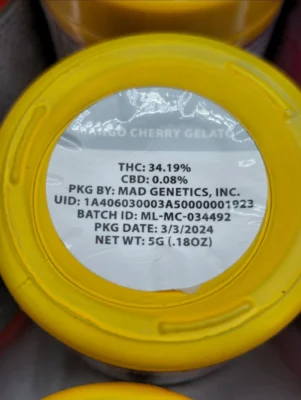 mad labs flower mango cherry gelato