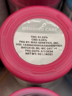 mad labs flower wedding cake