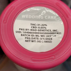 mad labs flower wedding cake